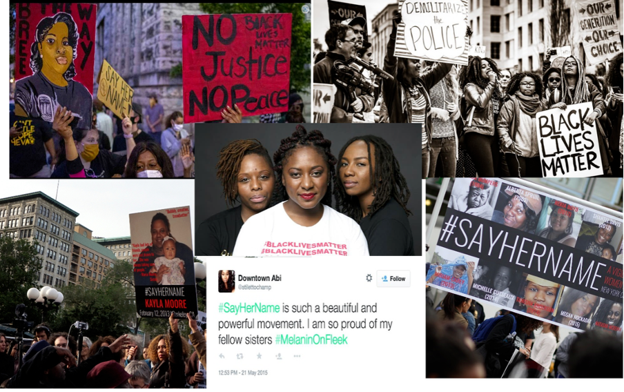 Digital Feminism protest collage
